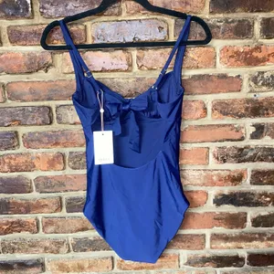 NWT Quince Deep Navy Blue Italian Underwire One-Piece Swimsuit Women's Medium thumbnail 6