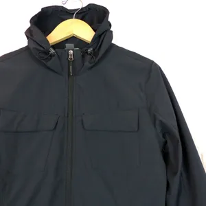 Eddie Bauer Womens Jacket L Charcoal Ripstop Hooded Zip Performance Coat Parka thumbnail 3