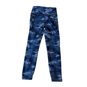Gap Fit XS Blackout‎ Technology Blue Camo Blue Athletic Leggings Pockets Stretch thumbnail 5