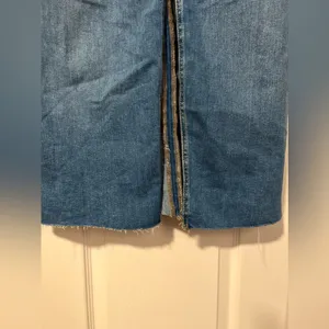Pilcro Anthropologie‎ $158 The Madi Front Slit Denim Strapless Dress Western Y2K thumbnail 6