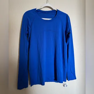 Lululemon Lululemon Swiftly‎ Tech Long Sleeve 2.0 Size 12 in Harbor Blue thumbnail 4