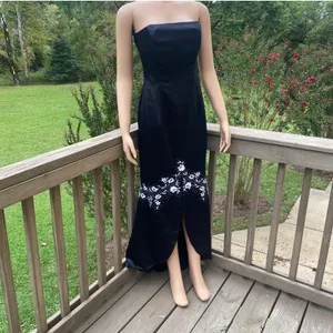 Niki By Niki Livas black high low bandeau dress thumbnail 2