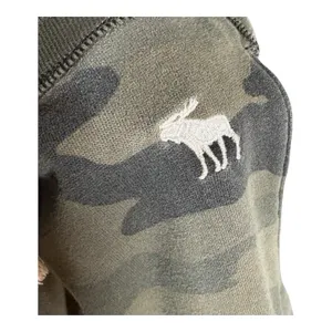 Abercrombie & Fitch Green Camo Fleece Jogger Sweatpants Activewear Size Medium thumbnail 6