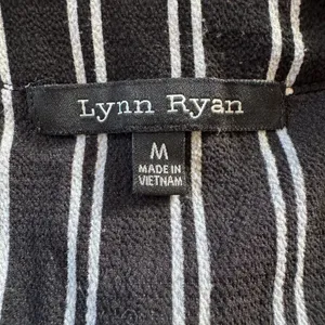 Lynn Ryan Black & White Striped Roll Tab Blouse thumbnail 6