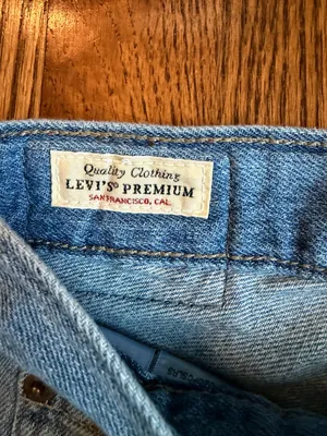 Levi’s Premium BIG E High Loose Wide Leg Jeans Light Wash Hemp Blend 25x31 thumbnail 5
