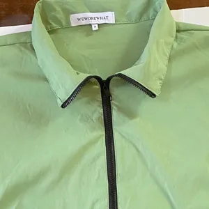 WeWoreWhat Green Cropped 1/4 Zip Pullover Womens‎ Medium Quarter Zip Sweatshirt thumbnail 5