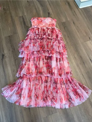 Anthropologie Hutch Outline Tiered Maxi Gown- size 4 thumbnail 7
