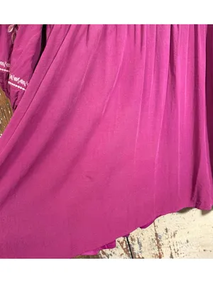 Savanna Jane Embroidered Floral Mini Dress, Purple, size Large thumbnail 6