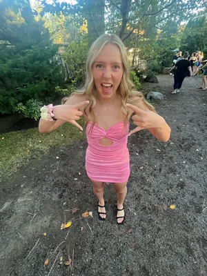 Pink Lucy in the Sky Dress Homecoming  thumbnail 3