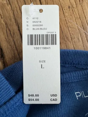 NWT Pilcro Short Sleeve Envelope Tee ~ Large Blue thumbnail 5