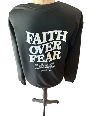 Faith Over Fear Christian Crewneck Sweatshirt thumbnail 5