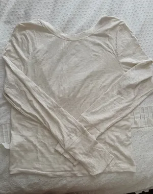 Aerie Thumbs Up Ribbed Scoop Back T-Shirt thumbnail 1