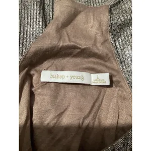 Bishop & Young Letitia Beige Metallic Racerback Shimmer Tank L thumbnail 6