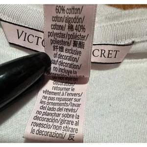 Victoria’s Secret graphic print white pajama shirt sz M/L‎ thumbnail 5