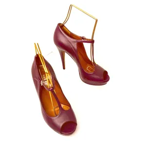 Gucci Betty Burgundy T Strap Platform Heels Y2K Glam EU 37 thumbnail 8