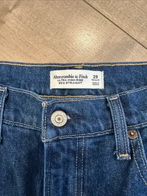Abercrombie Curve Love Ultra High Rise 90s Straight Jean Sz 29 Regular thumbnail 7