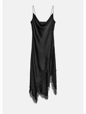 Zara ZW collection satin lace dress‎ thumbnail 4