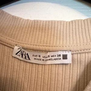 ZARA Beige Tank Ribbed Top thumbnail 3