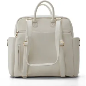 AYLA Co DIAPER BAG white cream Women’s Large Bag Travel Multipocket Carryon thumbnail 9