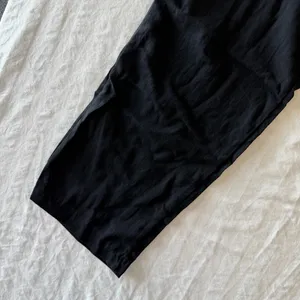 Women's Linen Cotton Style Pull On Drawstring Waist Black Pants Size M #260687 thumbnail 4