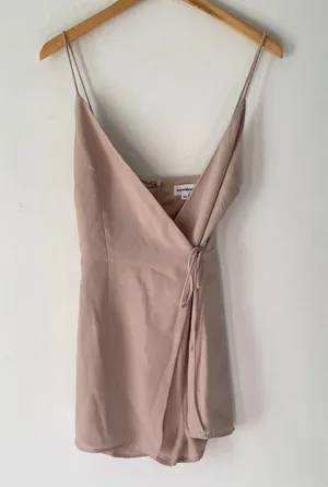 superdown Baby Pink Karen Wrap Dress thumbnail 1