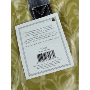 Anna Griffin Damask Craft Tote Bag Chartreuse Gold Laminated‎ Travel Luxury thumbnail 9