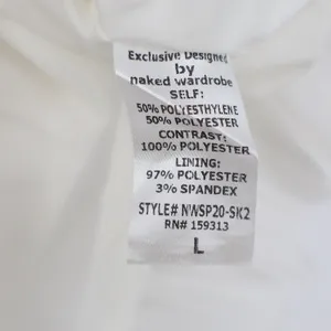 Naked Wardrobe White Sequin Floral Ruffle Mini Skirt L thumbnail 5