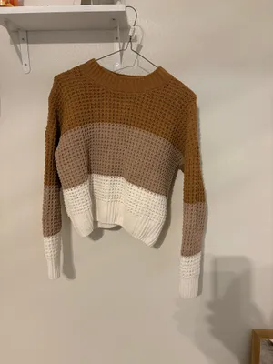 & Other Stories Cute sweater with brown, light brown, then white thumbnail 2