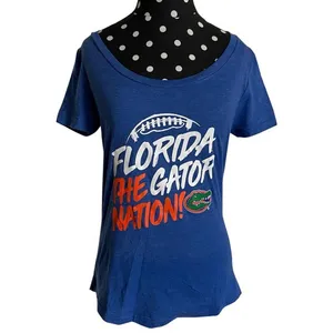 Florida‎ Gators The Gator Nation Scoop Neck Tee Blue Graphic Shirt Small NWT thumbnail 3