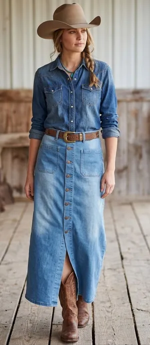 Light Blue Denim Button thumbnail 1
