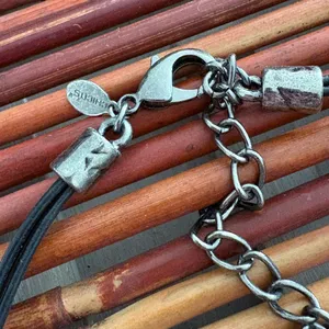 Chico's Textured Silver Pendant Necklace 16”-20” thumbnail 6