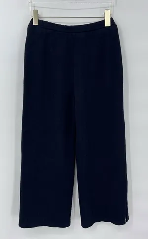 St.John black knit wide leg pants with pleats size 4‎ thumbnail 1