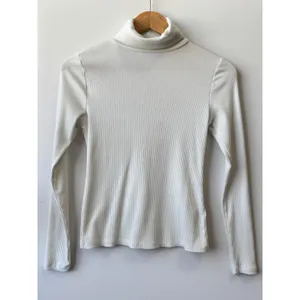 Old Navy Ribbed‎ Turtleneck Long Sleeve Top Basic Layering White XS thumbnail 2