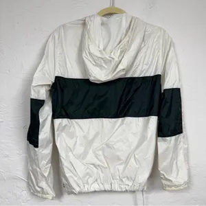Abercrombie & Fitch White Green Track Jacket Bomber Womens XS Windbreaker thumbnail 11