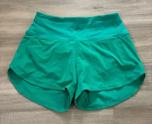 Lululemon Speed Up High-Rise Lined Short 4" Kelly Green Women Size 4 thumbnail 1