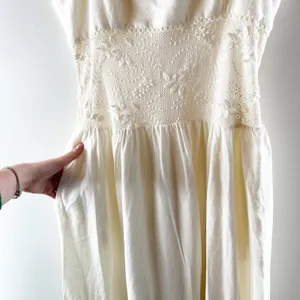 Steve Madden Enza Sleeveless Lace Trim Drop Waist Midi Dress Antique Cream 6 thumbnail 7