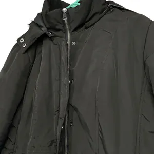 New York & Company Black Puffer Jacket Women’s Large | Zip Front Coat w/ Hood thumbnail 5