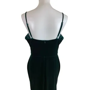 Revelry Emerald Green‎ Velvet Midi Dress Slip Formal Bridesmaid 12 thumbnail 4