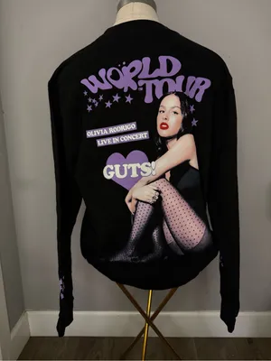 Olivia Rodrigo Black & Purple 'World Tour' Long Sleeve Tee thumbnail 2