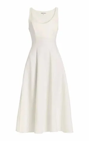Reformation Mikol Princess Seam Pleated A-Line Midi Dress Medium thumbnail 6