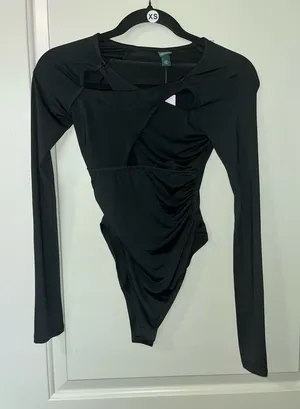 Wild Fable Black Long Sleeve Bodysuit thumbnail 1