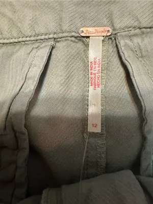 Free People Light Olive/sage Green Relaxed pleated baggy fit pants thumbnail 6