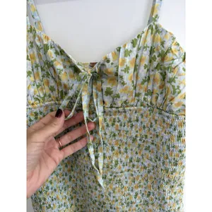 FREE PEOPLE Lavender Daze Dress Green Floral Print L/XL thumbnail 2