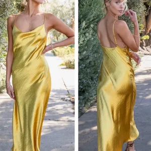 REVOLVE x RESA Berri Slip Dress In Gold‎ XS thumbnail 2