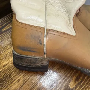 Ariat Tan And Cream Cowboy Boots Size 7.5‎ B thumbnail 4