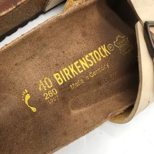 Birkenstock Madrid BirkoFlor Sandals Slides Shiny Ivory 40 Womens US 9 Narrow thumbnail 11