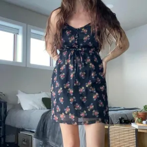 Vintage y2k Aerie navy blue Floral sun dress 🦋 thumbnail 3