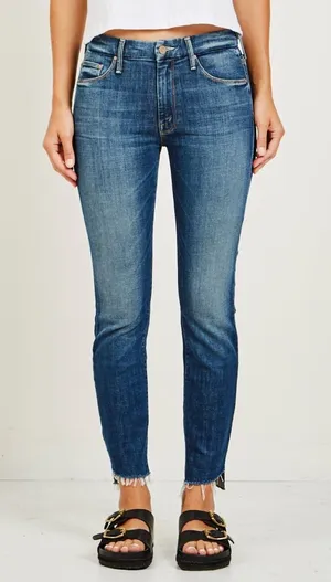 MOTHER | The Looker Ankle Step Fray Jeans Can't Leave It Alone | Sz 26 thumbnail 1
