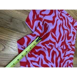 Spanx On The Go‎ Shorts in Red Pink Zebra Print Size Large thumbnail 5