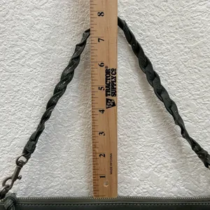 LUCKY BRAND Olive Green Genuine Leather Woven Strap Wristlet Mini Shoulder Bag thumbnail 12
